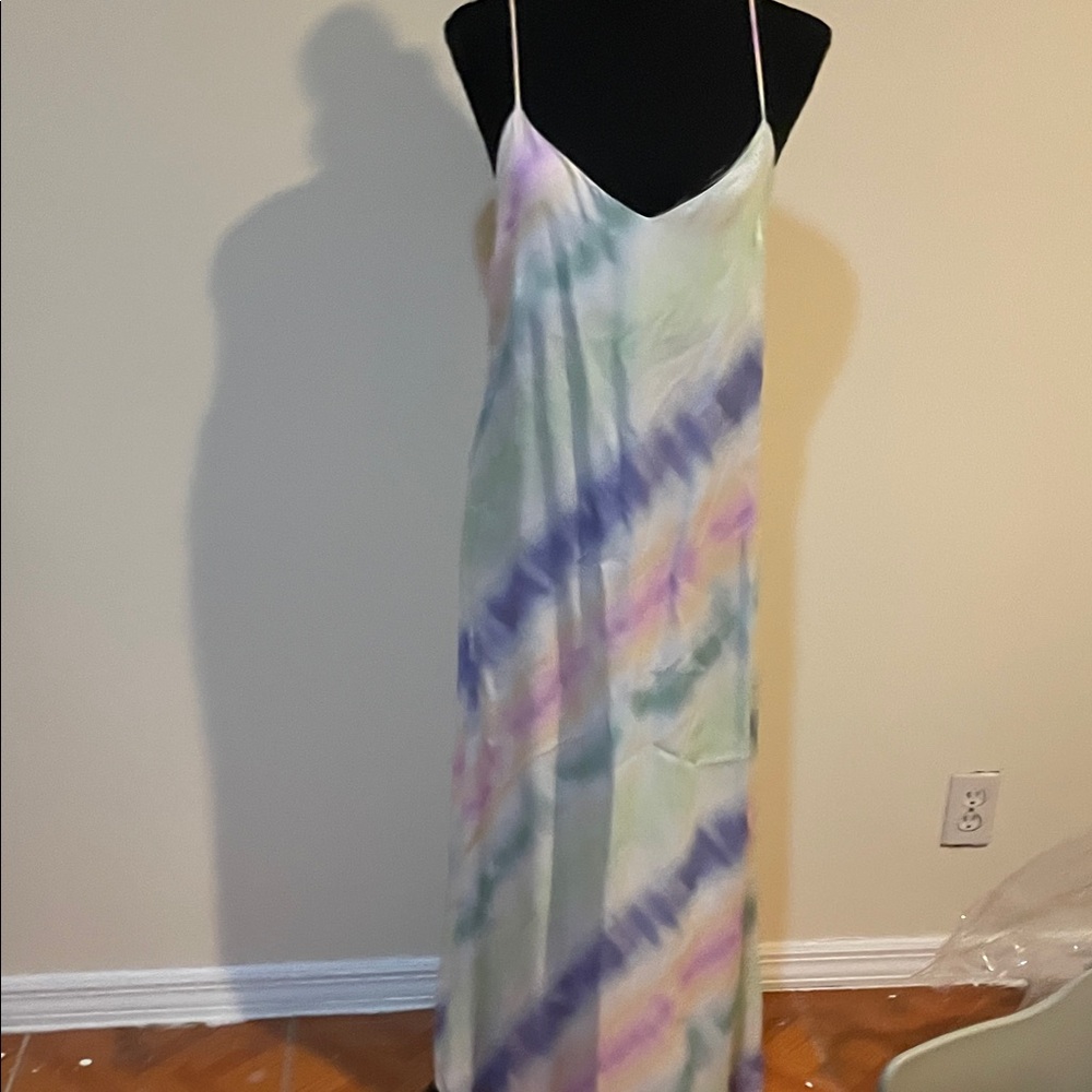 Zara Pastel Tie-Dye Maxi Dress